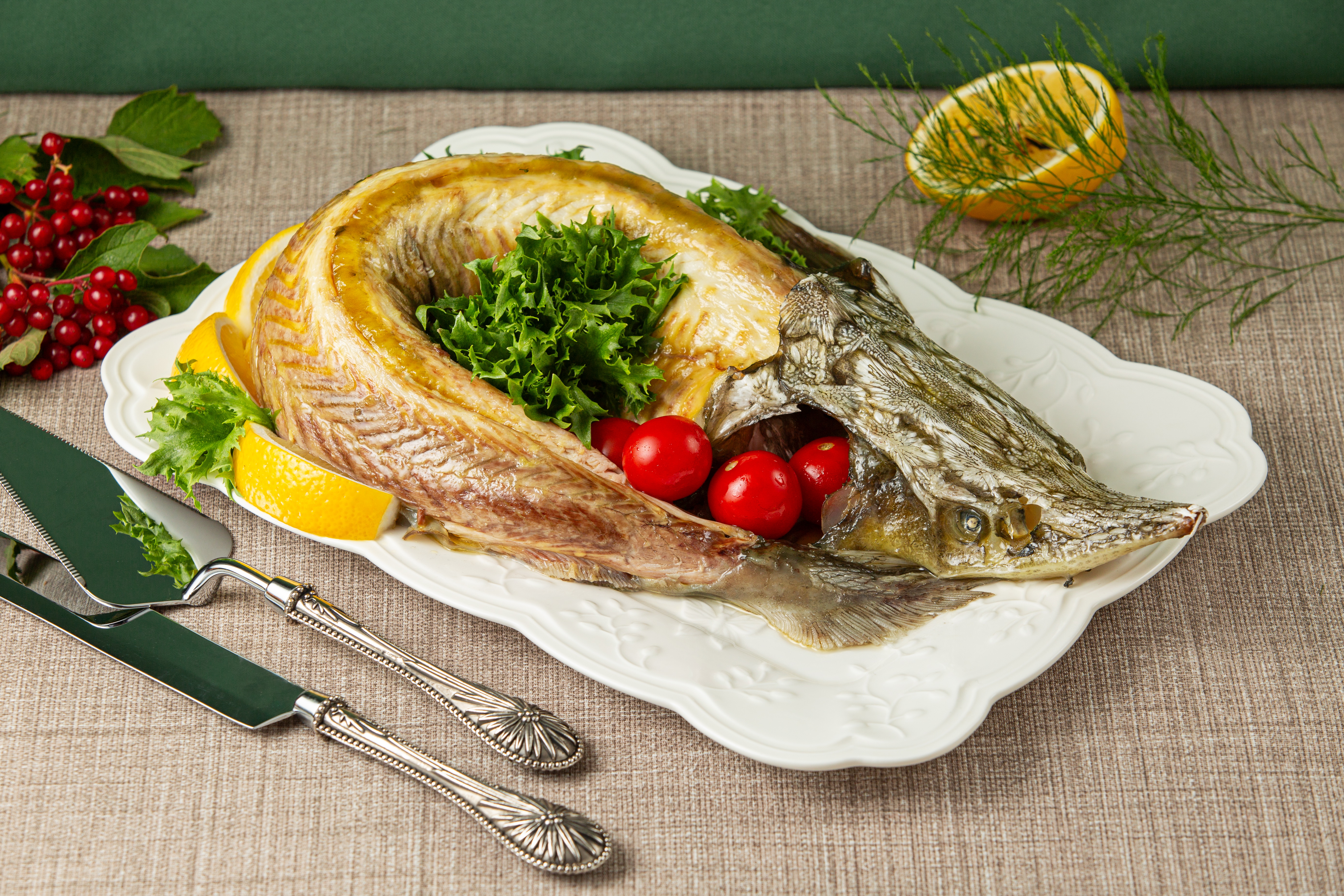 Стерлядь на пару